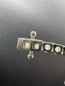 Collier en moissanite taille ronde, chaîne à maillons en argent 925 plaqué rhodium, bijoux de luxe unisexe pour fêtes, cadeaux et usage quotidien - Product Image 5