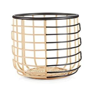 Cesto para la ropa sucia negro, cestas de almacenamiento de ratán natural, organizador para el hogar de la más alta calidad - Product Image 3