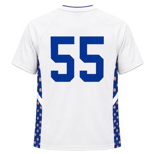 Maillot de lacrosse blanc et bleu pour hommes, chemise de sport à manches courtes, vêtements d'équipe professionnels, légers et respirants, pour l'entraînement au lacrosse - Product Image 2