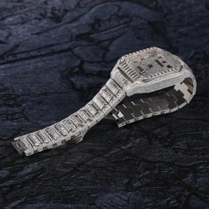 Reloj de pulsera para hombre de plata de ley 925, estilo hip hop, de lujo, con diamantes incrustados, para la moda masculina. - Product Image 3