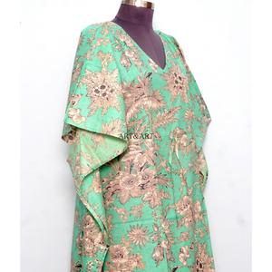 Vestido Largo Kaftán de Algodón para Mujer, Estampado Floral, Estilo Maxi, para Maternidad, para Verano, Invierno, Otoño y Primavera, Tejido de Punto - Product Image 5