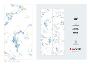 กระเบื้องพอร์ซเลนหรูหราขนาด 60x120 ซม. 600x1200 มม. 24x48 นิ้ว ผิวมันเงา ขนาดใหญ่พิเศษ สำหรับตกแต่งภายในระดับพรีเมียม - Product Image 2