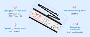 Adaptador de Protección contra Rayos Gigabit LAN RJ45 CAT6 POE, Dispositivo de Interfaz Ethernet en Línea para Protección contra Sobretensiones de Cable de Red - Product Image 6