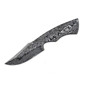 Couteau Burraq DIY OEM personnalisé fait main en acier Damas, lame vierge multifonctionnelle à motif Rain Twist, 7,5 pouces, pour usage extérieur - Product Image 5