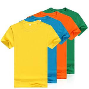 เสื้อยืดคอกลมผู้ชาย CVC 180 กรัม ราคาโรงงานบังกลาเทศจีน รับสกรีนโลโก้ เสื้อยืดแขนสั้นสำหรับชุดทำงาน - Product Image 1