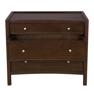 Commode autoportante Vioresa moderne en bois massif à 3 tiroirs, couleur brun foncé, pour chambre et salon - Product Image 4
