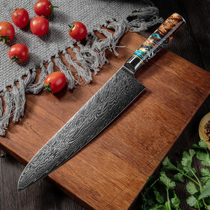 Cuchillo de Chef de 8 Pulgadas Forjado a Mano con Patrón Martillado y Mango de Madera Paka, Juego de Cuchillos de Cocina Ultra Afilados - Product Image 6