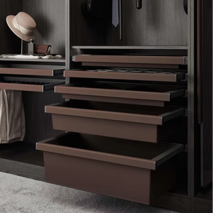 Armario de dormitorio moderno de madera personalizado JY Project Vietnam con cajones, puertas correderas y tubo organizador - Product Image 6