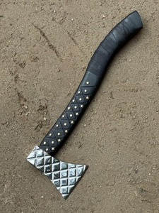 Handmade Viking Style Hatchet <b>Axe</b> High Carbon Steel Head 5 in Cutting Edge Tactical Wooden <b>Handle</b> Outdoor Camping Hunting Tool - Product Image 6