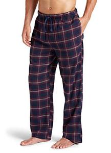 Men's 100% Cotton Flannel Midweight Lounge Pants Plus Size Casual Breathable Eco-Friendly Embroidered Sleepwear Straight Flat - Product Image 2