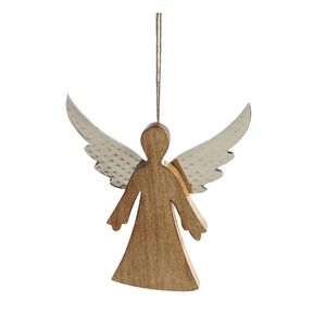 Sapin de Noël en métal de haute qualité avec base en bois, article cadeau de Noël pour décoration festive, cadeau de baptême, pour la décoration - Product Image 2