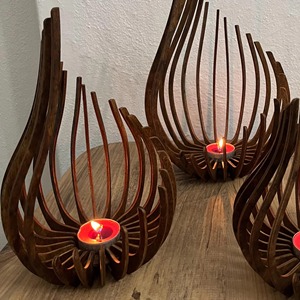 High Quality Direct Factory Price Latest Design Handmade Wooden Christmas <b>Gift</b> <b>Set</b> Home Candlestick <b>Candle</b> Stand Wood - Product Image 6