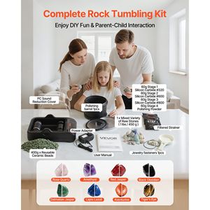 Kit Lucidatrice per Rocce a 4 Velocità con Timer 1-9 Giorni, Copertura Insonorizzante per PC, Macchina Lucidatrice per Rocce da 3 libbre, Copertura Insonorizzante per Lucidatura Rocce - Product Image 6