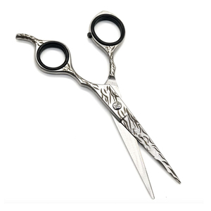 Tijeras de Peluquería Profesionales de Acero Inoxidable de Alta Calidad, Afiladas, Rectas, con Recubrimiento de Papel y Dedales Removibles - Product Image 2