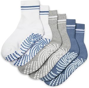 Pilates <b>Socks</b> With <b>Grips</b> for Women Cute Non Slip Crew Gripper Yoga <b>Sock</b>-Grippy Sticky for Hospital/Dance Barre/Workout - Product Image 3