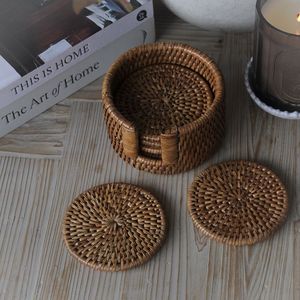 Trending Design Rattan Coaster Jute Coaster Rope Coaster Place Mats Woven Rattan Coaster Mats At very affordable Price - Product Image 5