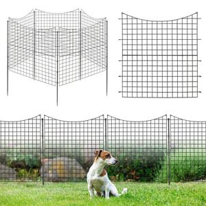 Recinzione Decorativa da Giardino a 5 Pannelli con 5 Picchetti per Recinzioni, Tralicci e Cancelli - Product Image 1