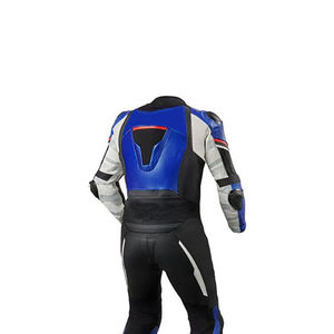 Traje de Motocicleta de Cuero Rojo y Blanco de Una Pieza para Hombre, Ropa Casual Personalizada, Impermeable, Personalizada OEM, Holgada - Product Image 2