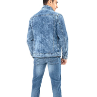Veste en jean personnalisée brodée avec patchwork, col en velours côtelé, vente en gros, fabricant OEM, veste en jean pliable pour homme, légère