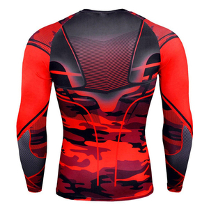 <b>Men's</b> Full Sleeve Rash Guard Fitness <b>Compression</b> <b>Shirt</b> Four Way Stretch Athletic Wear OEM ODM Wholesale Supplier - Product Image 5