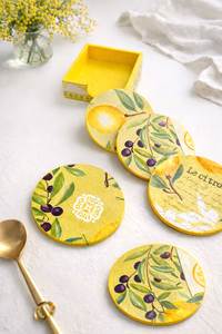 Juego de posavasos de madera esmaltada personalizados con nombres, logotipos e ilustraciones impresas para bodas, fiestas, eventos corporativos y regalos. - Product Image 5