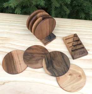 Artículo en Oferta, Posavasos de Madera, Accesorios de Mesa, Decoración del Hogar, Posavasos Clásicos de Madera para Té y Café de Universal Overseas - Product Image 3