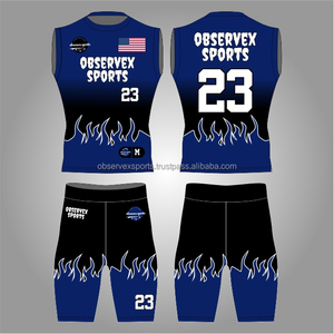 Uniformes de fútbol americano sin mangas sublimados para equipos 7v7, uniformes personalizados con nombre de jugador 7on7, camiseta de compresión 7 contra 7 - Product Image 1