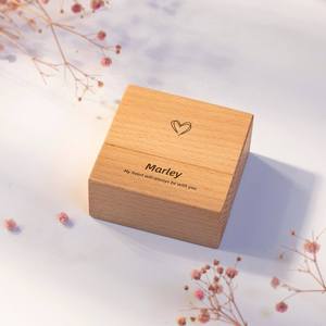 Personalized Wooden Pet <b>Keepsake</b> Urn Round <b>Memorial</b> <b>Box</b> Solid Wood Storage Case Tabletop Decoration - Product Image 2