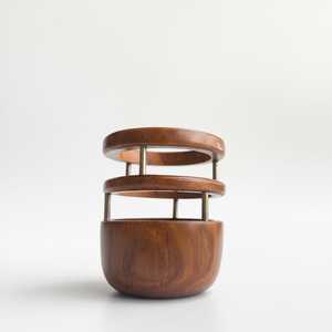 Porte-stylo en bois fait main, rond, moderne, pour la décoration de table, par Universal Overseas INDIA - Product Image 2