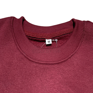 Sweat-shirt col rond bordeaux en molleton de coton doux avec logo imprimé en silicone, coupe ample, décontracté, pour femme, idéal pour l'hiver, style oversize - Product Image 5