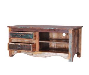 Unique Durable Rustic Reclaimed Solid Wood Truck Media <b>TV</b> Unit Vintage Recycled Living Room Furniture by Artisans Art - Product Image 4