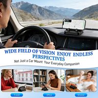 Support de téléphone rotatif à 360° pour tableau de bord de voiture, avec poignées antidérapantes et utilisation à une main, support de téléphone portable pour voiture avec plaque de numéro de stationnement