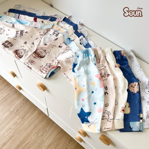 ชุดนอนเด็ก SeunKids ลายสัตว์เลี้ยง แขนยาว เนื้อผ้านุ่ม วิสโคส ผลิตในเวียดนาม - Product Image 6