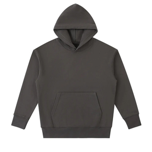 Sweat-shirt à capuche en molleton épais 350 GSM de marque tendance, ensemble de sport décontracté pour hommes et femmes, logo brodé 3D personnalisé - Product Image 3