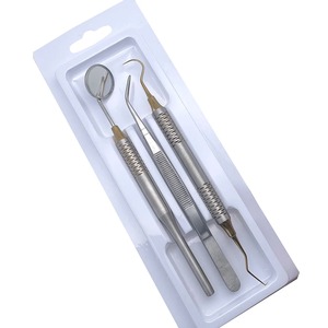 3Pcs Ergonomic Manual Dental <b>Tools</b> Set Mouth Mirror Tweezers Curve Probe Dentist Instrument <b>Teeth</b> <b>Cleaning</b> Whitening Kit - Product Image 3