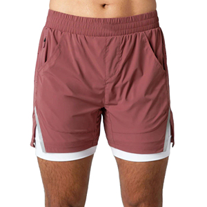Short de sport pour homme en tissu extensible doux de qualité supérieure, coupe confortable, taille mi-haute, design profilé, cordon de serrage, respirant, pour la course à pied - Product Image 1