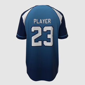 Venta al por mayor de fábrica: Camiseta de béisbol deportiva personalizada de alto rendimiento, camiseta de béisbol premium con botones completos para equipos, en oferta. - Product Image 3
