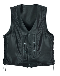 Mens Leather Biker Vest Classic Sleeveless Motorcycle Style Casual Fashion Outerwear Custom Logo Size Wholesale - Product Image 4