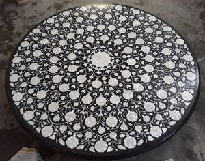 Mesa de Centro Redonda Moderna de Mármol con Diseño Contemporáneo, Superficie de Piedra Natural para Uso en Hoteles - Product Image 1