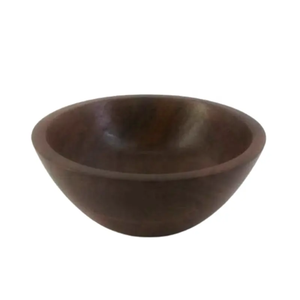 Grove Round Wooden Rice Bowl Solid Wood Polished Traditional Chinese Design Handmade Minimalist Design Dishes & <b>Plates</b> - Product Image 6