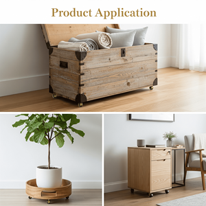 ล้อเลื่อนแบบหมุนโบราณขนาด40มม. แบบไต้หวันสำหรับเฟอร์นิเจอร์รถเข็นขนาดเล็กพร้อมตัวยึดแผ่นสี่เหลี่ยมผืนผ้า - Product Image 3