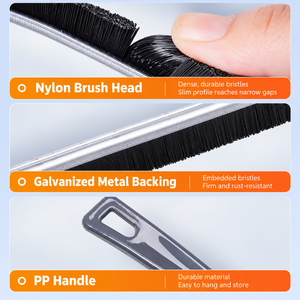 Brosse de nettoyage à poils durs pour espaces étroits, idéale pour les joints de carrelage de salle de bain et de cuisine - Product Image 3