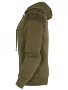 Chándal de Forro Polar con Capucha para Hombre, Color Verde Oliva, Estampado, 100% Algodón, Largo, Informal, Color Sólido, Transpirable, Corte Regular, Ropa de Invierno - Product Image 5