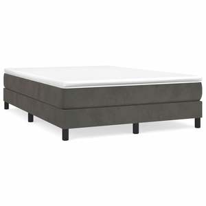 Base de Cama Tapizada en Terciopelo Gris Oscuro 100% Poliéster con Madera Contrachapada y Madera de Ingeniería, Duradera y Elegante - Product Image 2