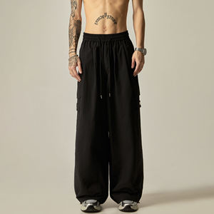 กางเกงขากว้างสไตล์อเมริกันลำลองสำหรับฤดูร้อน กางเกงทรงกระบอกบางเบา แบรนด์แฟชั่นสำหรับผู้ชาย ทรงหลวม แห้งเร็ว สไตล์ทหารพลร่ม - Product Image 6