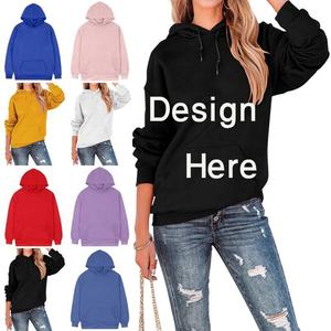 Haute qualité femmes hiver sweat impression personnalisée brodé BD Design étiquette longue tricotée à capuche Zip décontracté hiver à capuche - Product Image 5