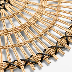 Black Rattan Placemat Timeless <b>Round</b> <b>Table</b> <b>Mat</b> Woven Dining Placemat Modern <b>Table</b> Setting Accent Ideal For Home Dining Decor - Product Image 5