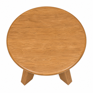 Table d'appoint de salle à manger scandinave moderne en teck massif, fabriquée à la main, éco-responsable, avec bord arrondi et quatre supports en forme de clé de serrage, idéale pour l'école et l'appartement - Product Image 2