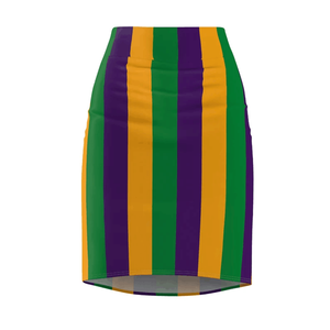 Falda Lápiz de Primavera 2027 New Razers Impex Mardi Gras con Estampado Completo, Transpirable, de Poliéster/Algodón para Mujer - Product Image 3