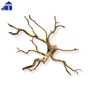 Rustic Wood Branch Wall Mounted Storage Rack For Living Room Handmade Single Tier - Product Image 3